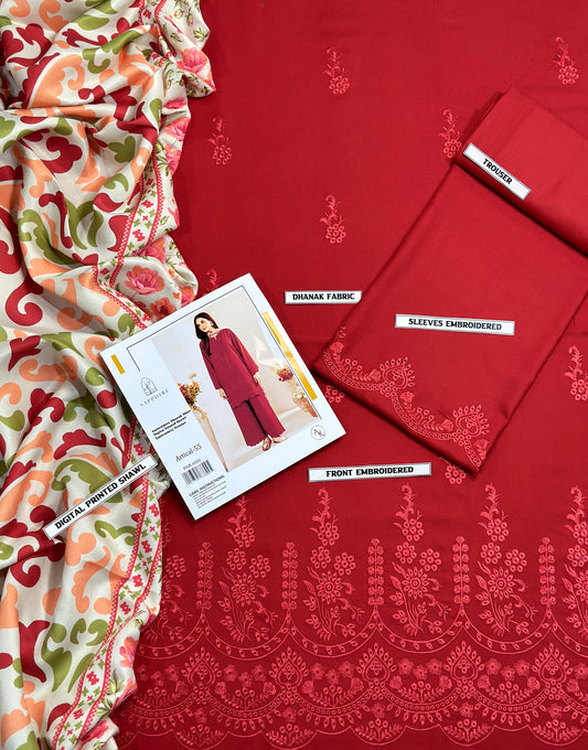 WINTER COLLECTION DHANAK EMBROIDERY 3PC