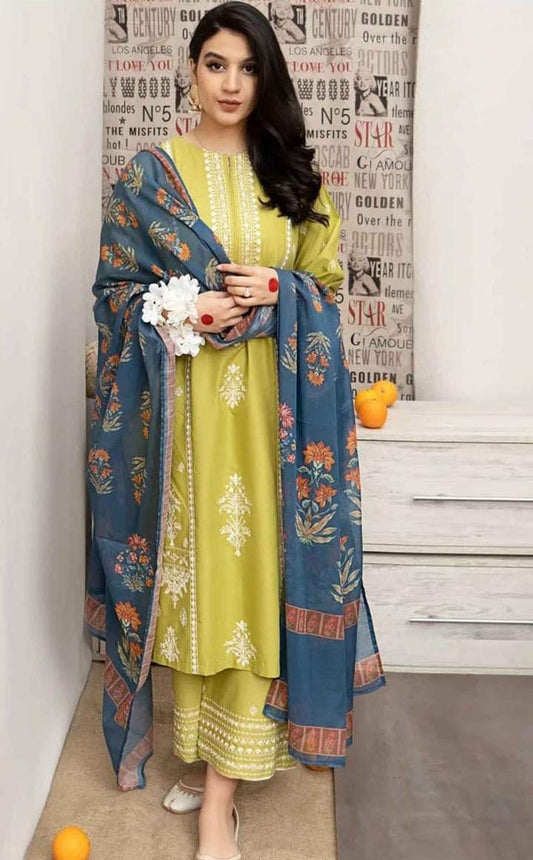 WINTER COLLECTION DHANAK EMBROIDERY 3PC