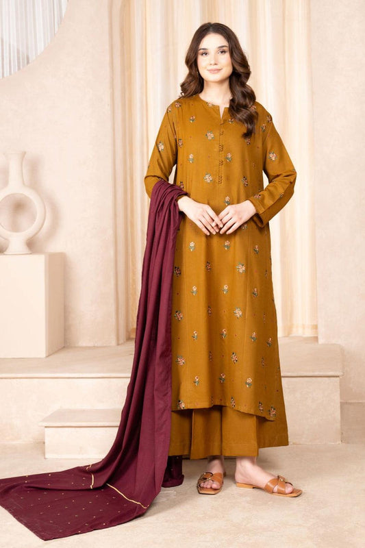 WINTER COLLECTION DHANAK EMBROIDERY 3PC