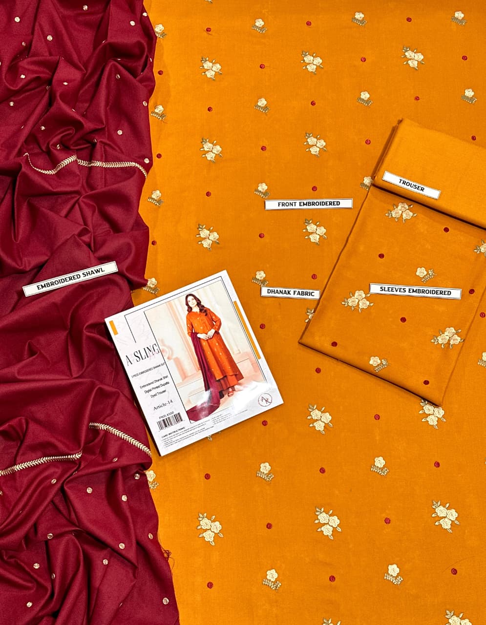 WINTER COLLECTION DHANAK EMBROIDERY 3PC