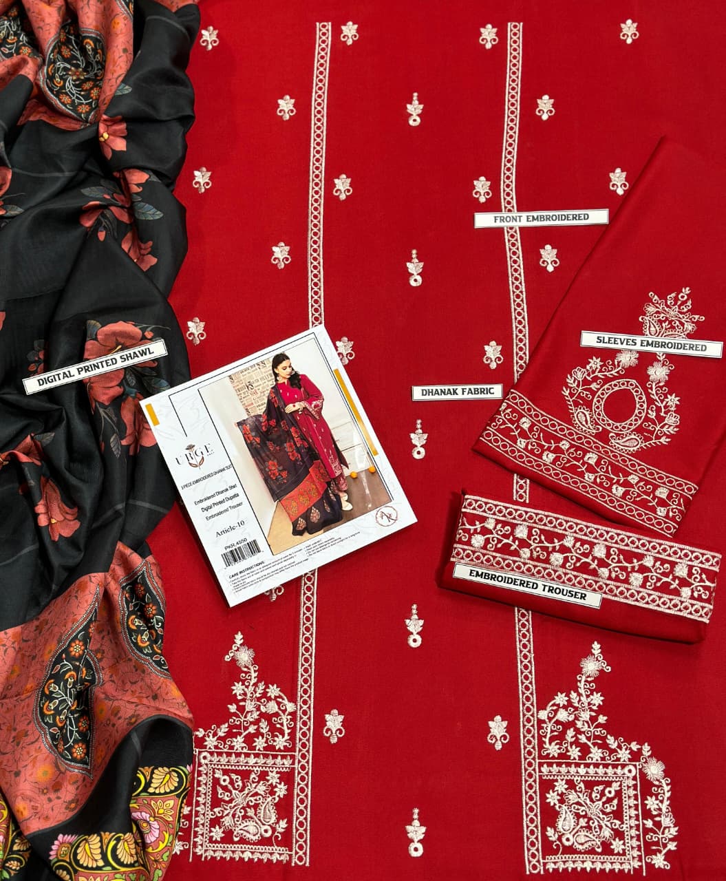 WINTER COLLECTION DHANAK EMBROIDERY 3PC