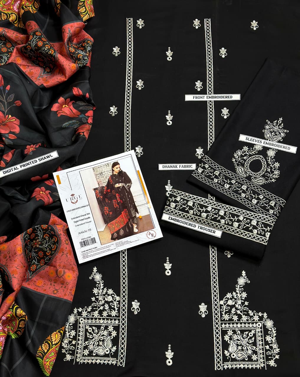 WINTER COLLECTION DHANAK EMBROIDERY 3PC