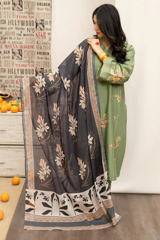 WINTER COLLECTION DHANAK EMBROIDERY 3PC