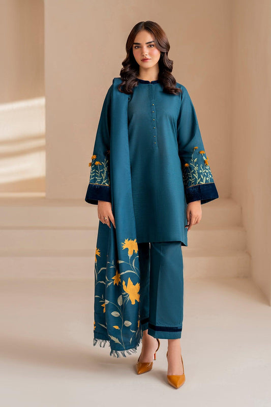 WINTER COLLECTION DHANAK EMBROIDERY 3PC