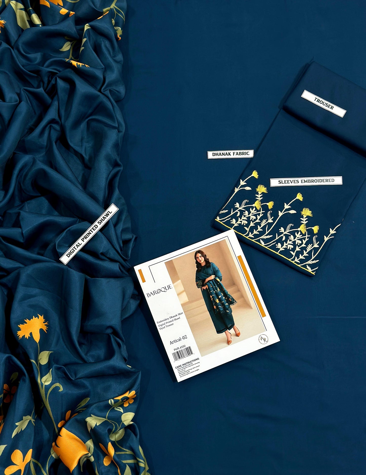 WINTER COLLECTION DHANAK EMBROIDERY 3PC