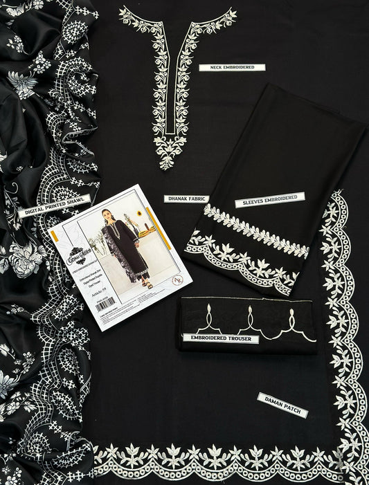 WINTER COLLECTION DHANAK EMBROIDERY 3PC