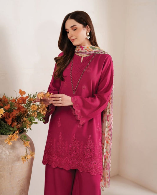 WINTER COLLECTION DHANAK EMBROIDERY 3PC