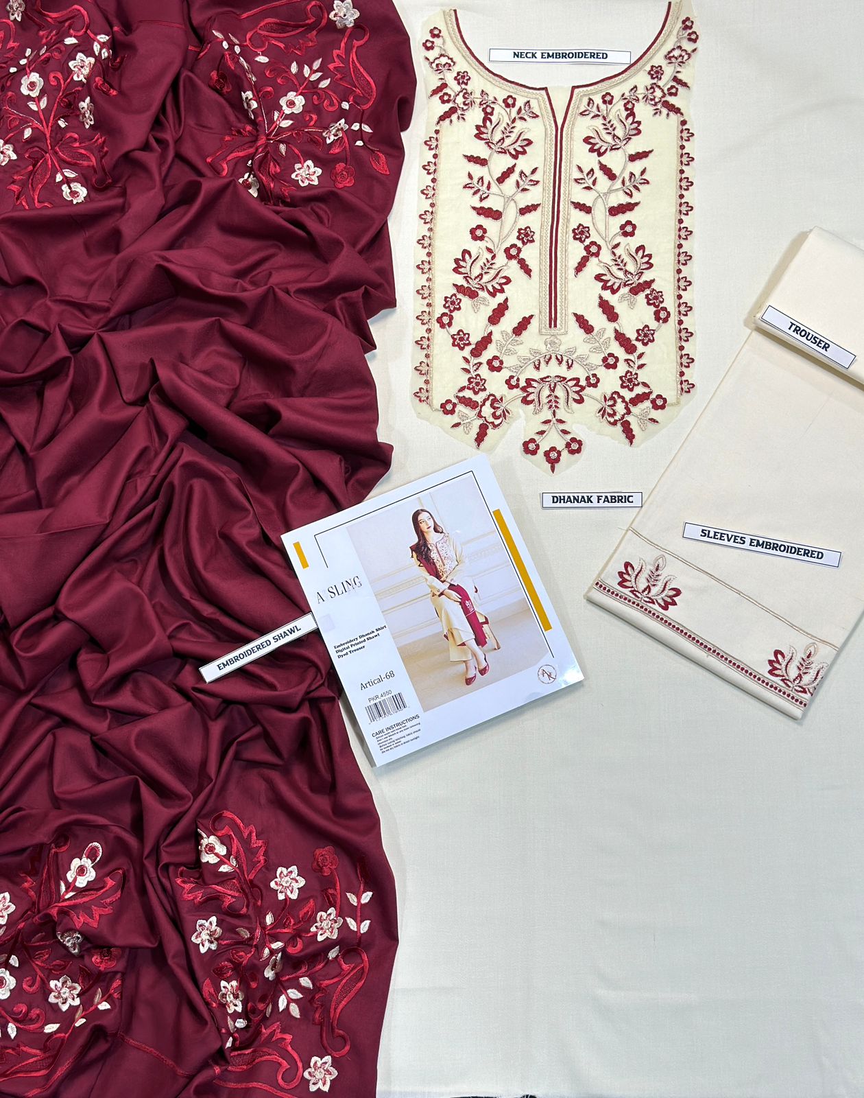 WINTER COLLECTION DHANAK EMBROIDERY 3PC