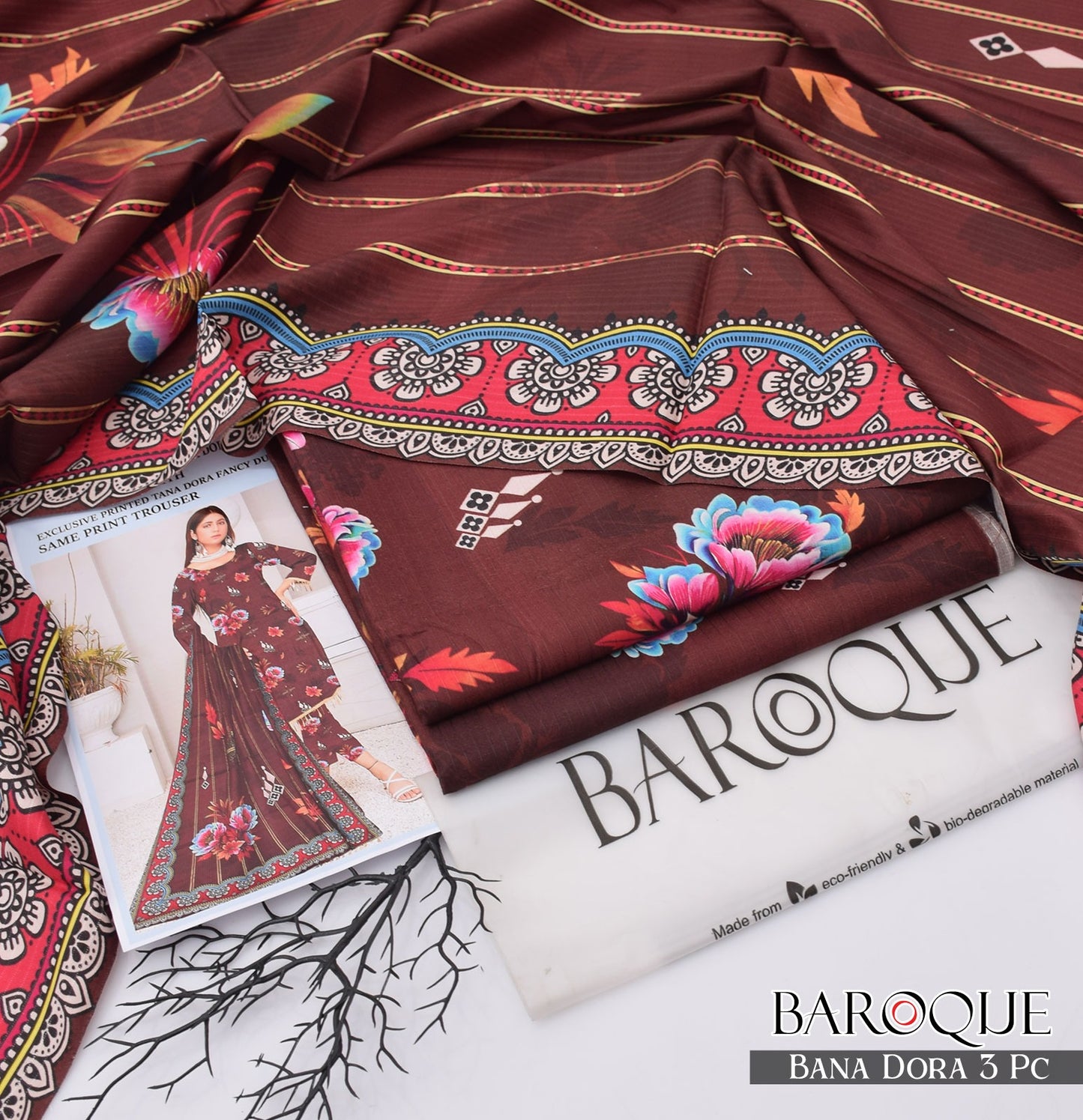 LINEN ALLOVER 3PC PRINTED