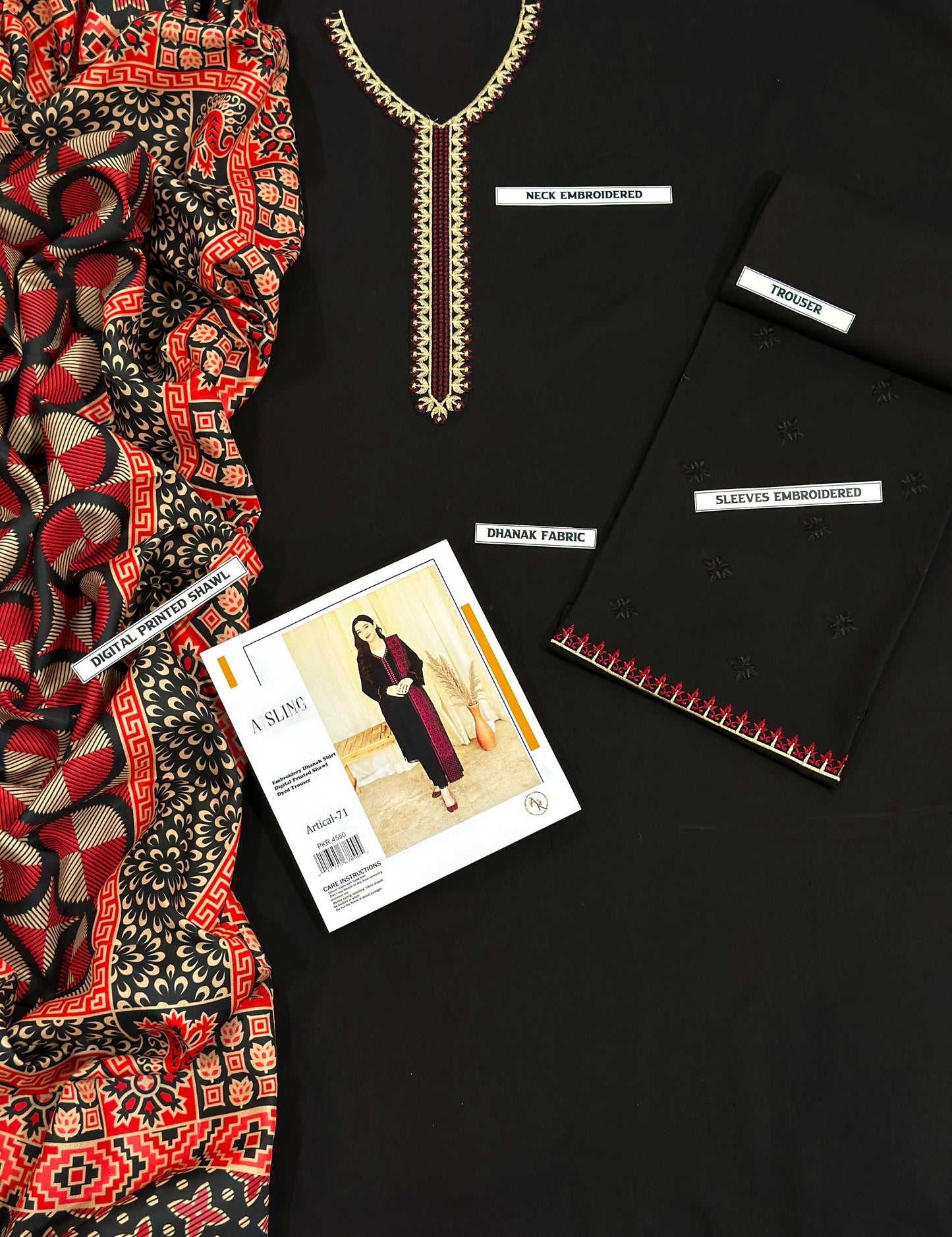 WINTER COLLECTION DHANAK EMBROIDERY 3PC