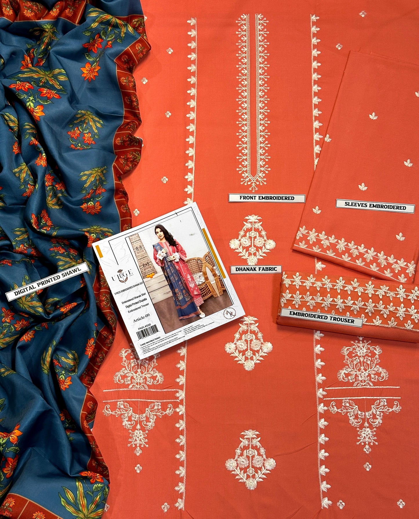 WINTER COLLECTION DHANAK EMBROIDERY 3PC