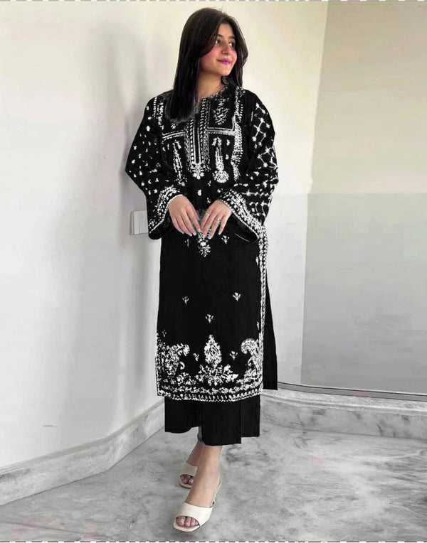 2 PC EMBROIDERED DHANAK