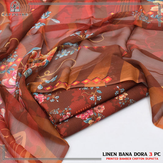 BANA DORA LILEN 3PC CHAFOON DUPATA
