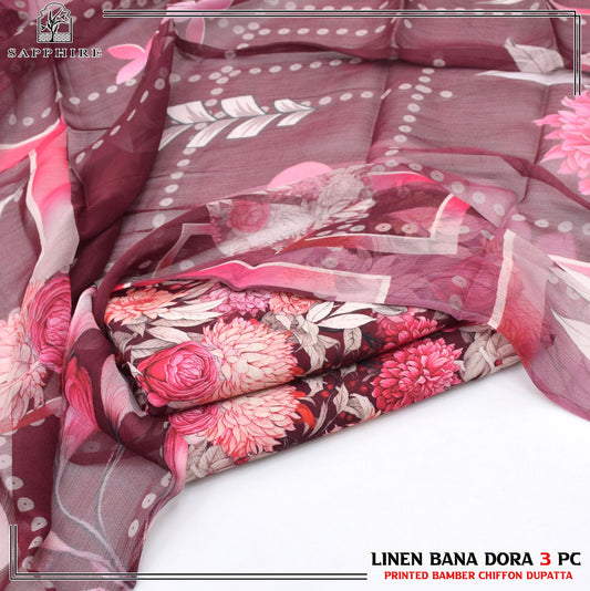 BANA DORA LILEN 3PC CHAFOON DUPATA