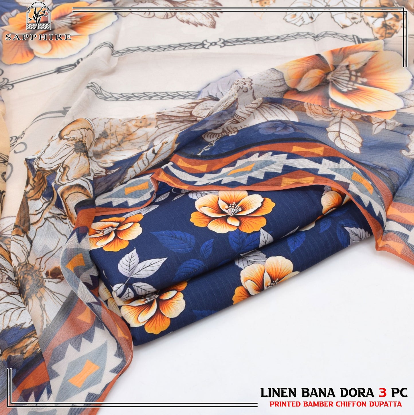 BANA DORA LILEN 3PC CHAFOON DUPATA