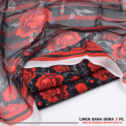 BANA DORA LILEN 3PC CHAFOON DUPATA