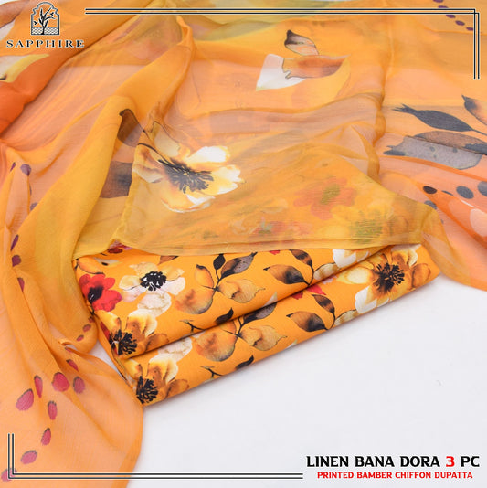 BANA DORA LILEN 3PC CHAFOON DUPATA