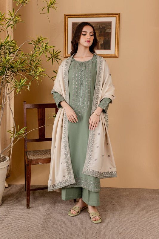 WINTER COLLECTION DHANAK EMBROIDERY 3PC