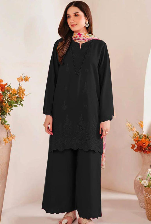 WINTER COLLECTION DHANAK EMBROIDERY 3PC