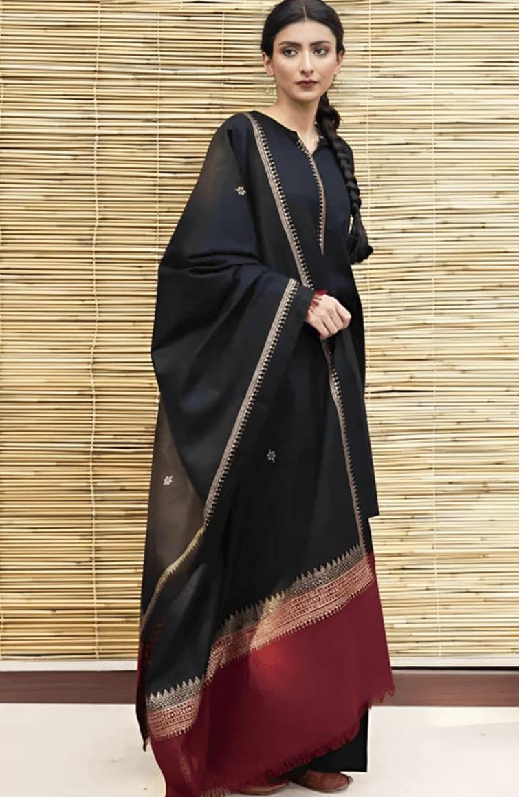 WINTER COLLECTION DHANAK EMBROIDERY 3PC