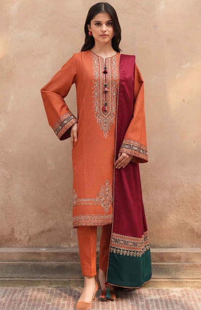 WINTER COLLECTION DHANAK EMBROIDERY 3PC