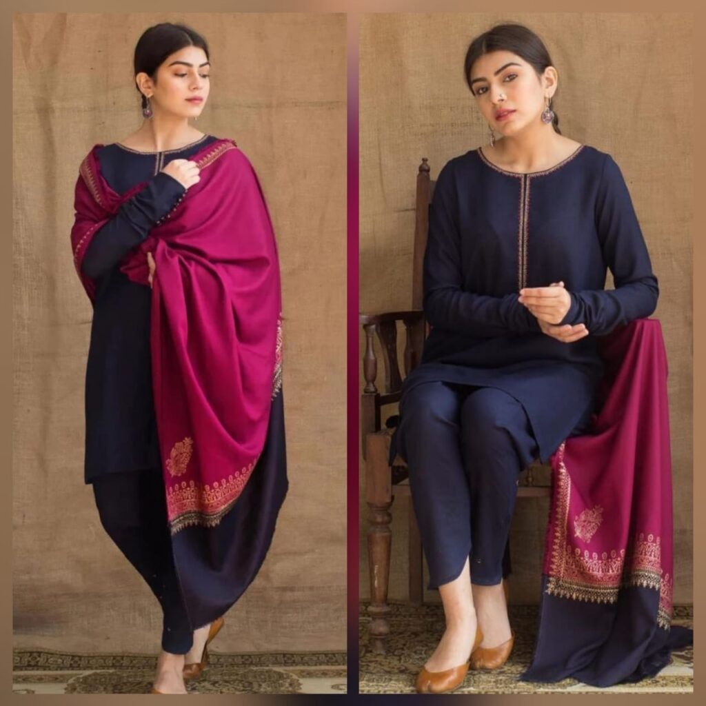 WINTER COLLECTION DHANAK EMBROIDERY 3PC