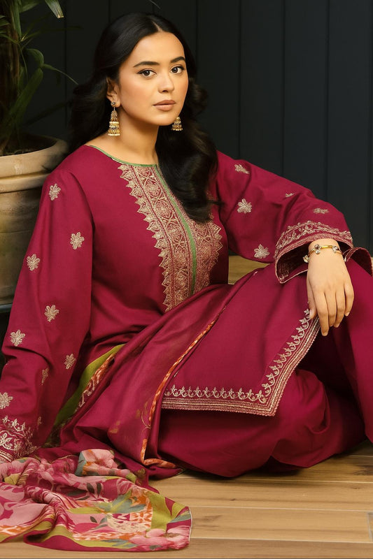 WINTER COLLECTION DHANAK EMBROIDERY 3PC