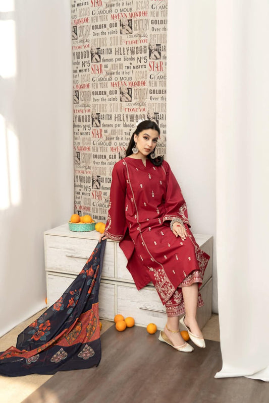 WINTER COLLECTION DHANAK EMBROIDERY 3PC