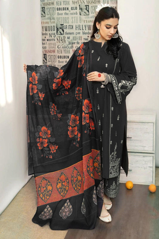WINTER COLLECTION DHANAK EMBROIDERY 3PC