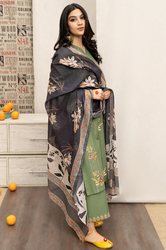 WINTER COLLECTION DHANAK EMBROIDERY 3PC