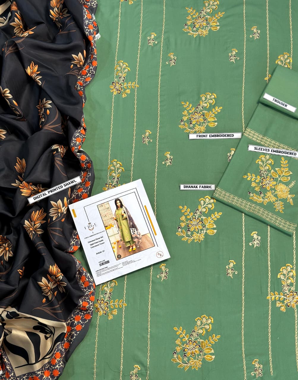 WINTER COLLECTION DHANAK EMBROIDERY 3PC