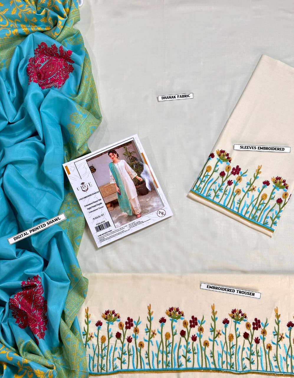 WINTER COLLECTION DHANAK EMBROIDERY 3PC