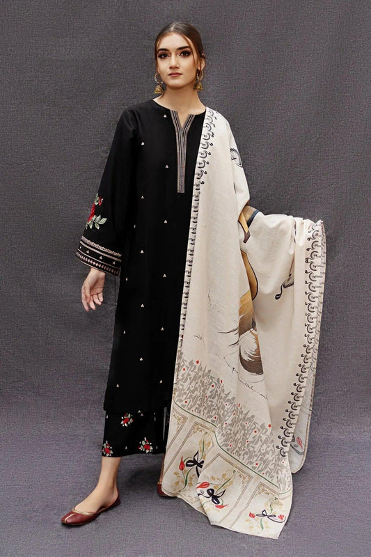 WINTER COLLECTION DHANAK EMBROIDERY 3PC