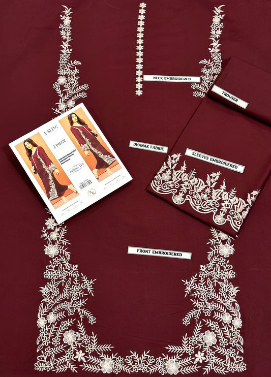 WINTER COLLECTION DHANAK EMBROIDERY 2PC