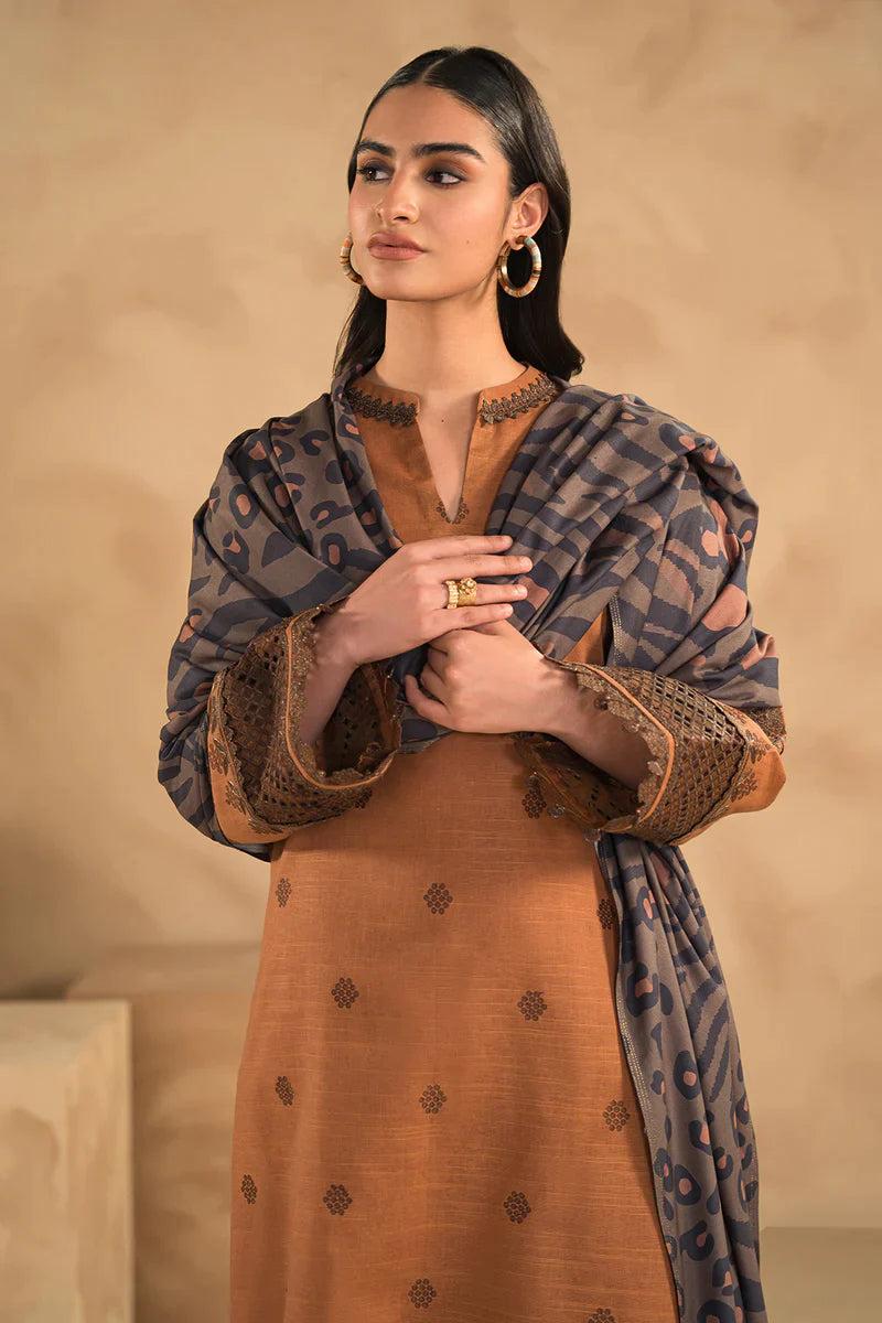 WINTER COLLECTION DHANAK EMBROIDERY 3PC