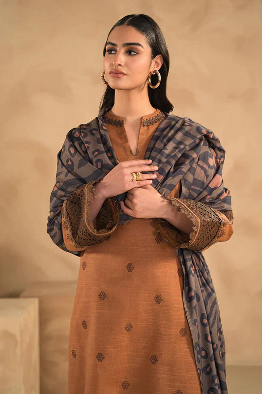 WINTER COLLECTION DHANAK EMBROIDERY 3PC