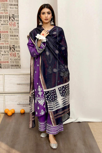 WINTER COLLECTION DHANAK EMBROIDERY 3PC