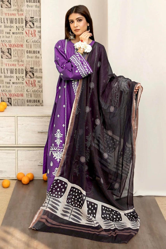 WINTER COLLECTION DHANAK EMBROIDERY 3PC