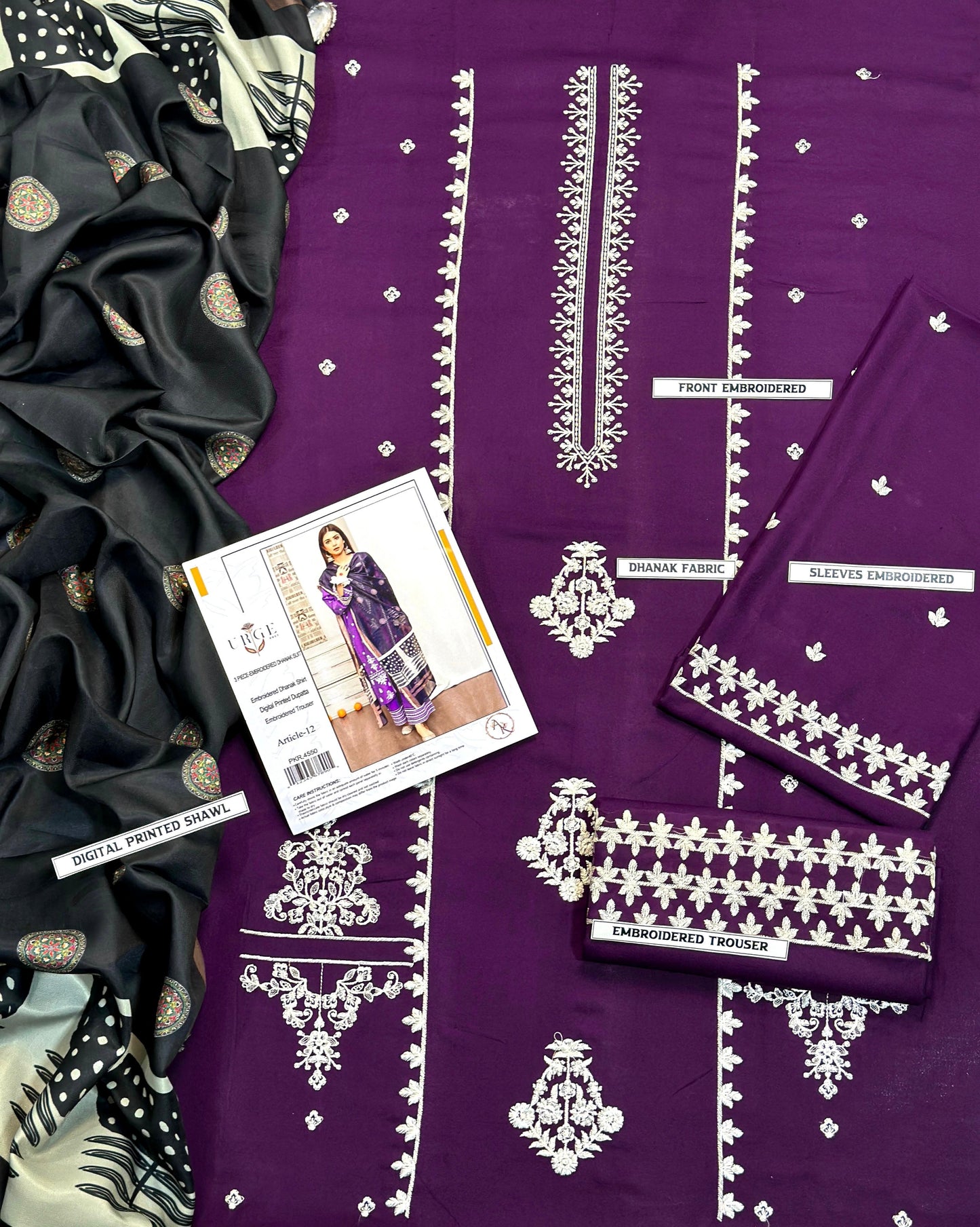 WINTER COLLECTION DHANAK EMBROIDERY 3PC