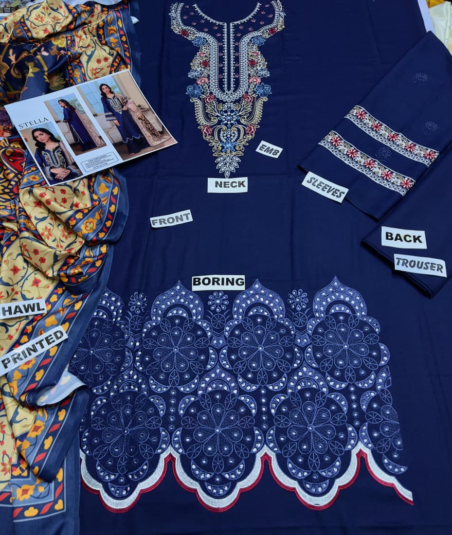 Winter Embroidery Collection 3pc