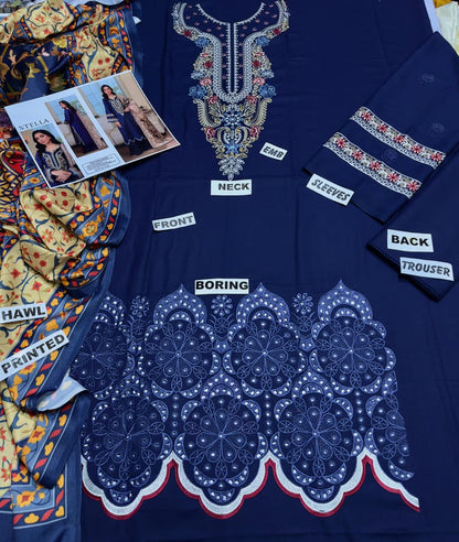 Winter Embroidery Collection 3pc