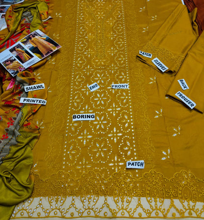 Winter Embroidery Collection 3pc