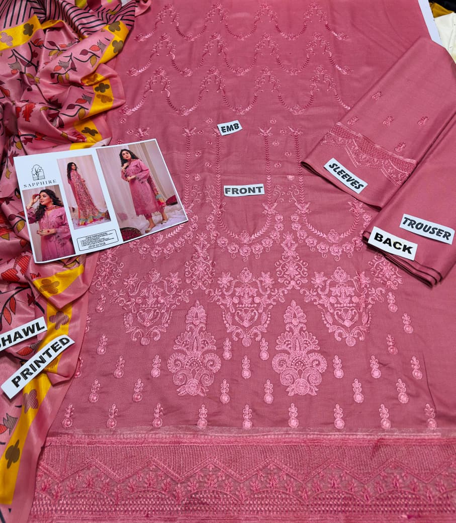 Winter Embroidery Collection 3pc