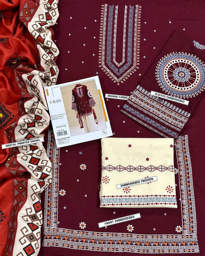 3 Pc Winter Emboridary Collection