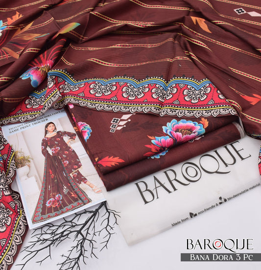 LINEN ALLOVER 3PC PRINTED