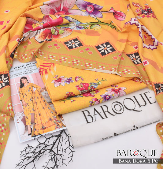 LINEN ALLOVER 3PC PRINTED