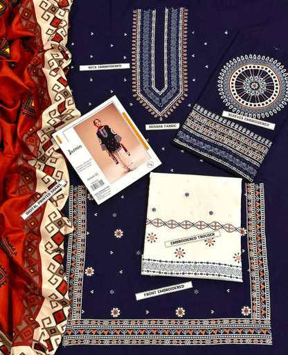 Winter Embroidery collection 3pc