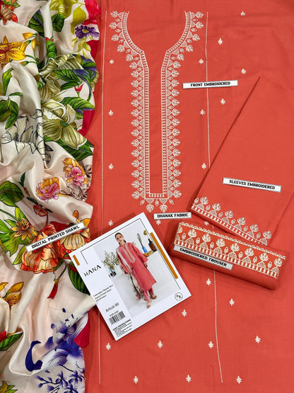 Winter Dhanak Embroidery 3pc