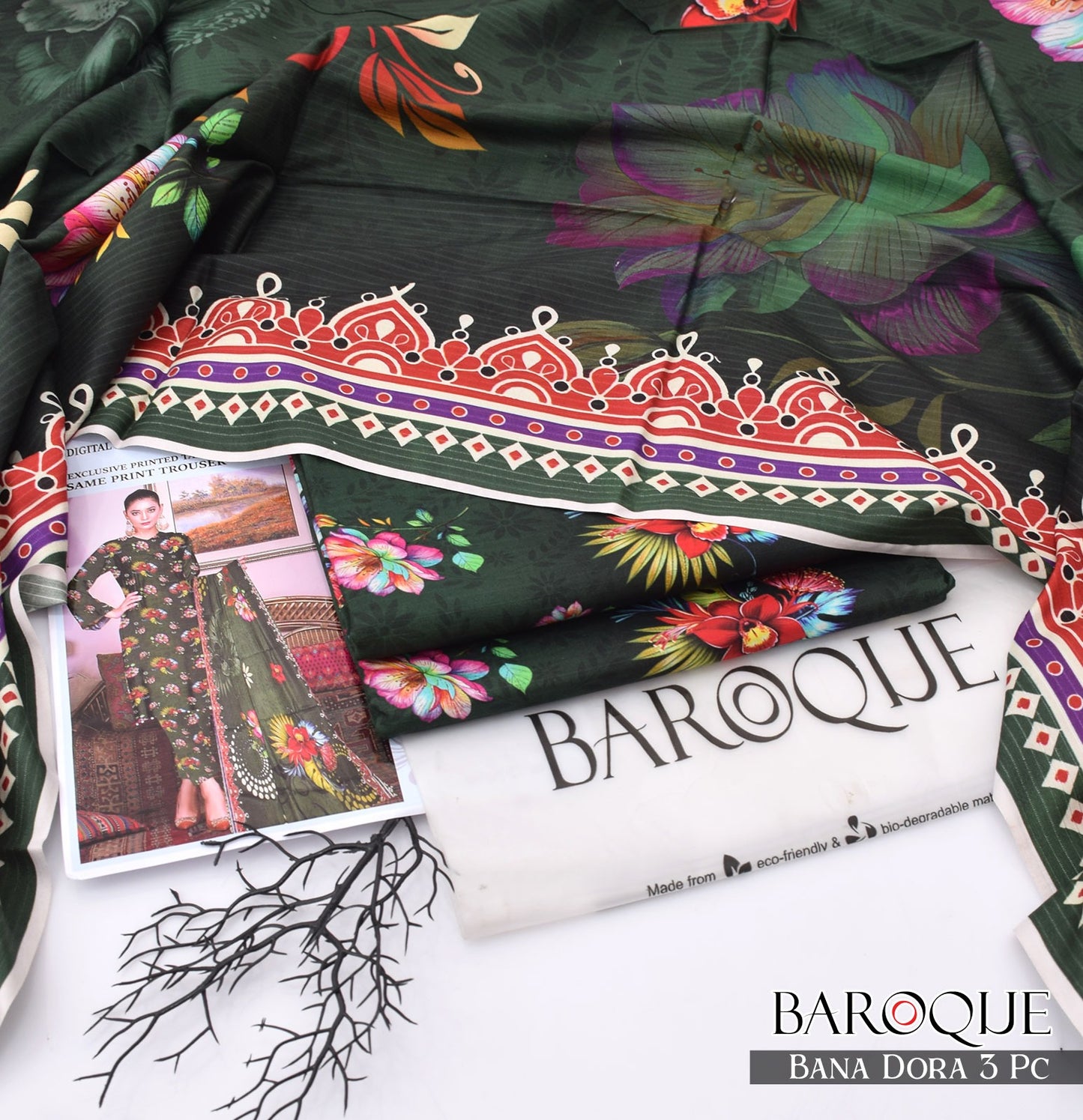 LINEN ALLOVER 3PC PRINTED