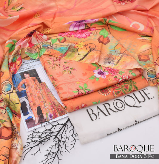 LINEN ALLOVER 3PC PRINTED